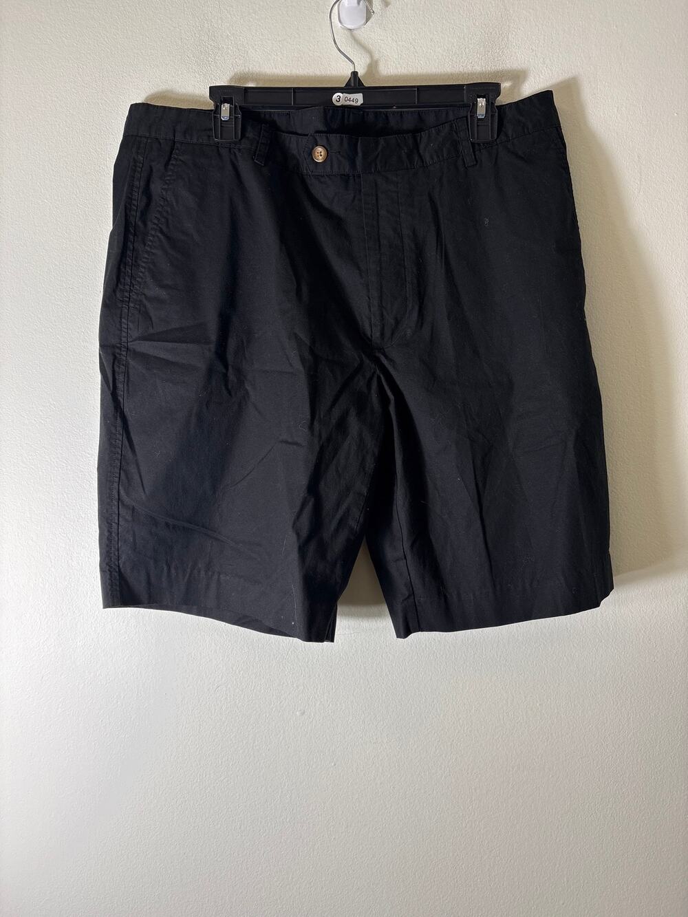 Mens Fairway & Greene Black Tab Front Cotton Golf Shorts Sz 36